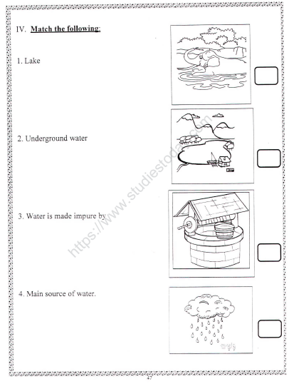 CBSE Class 2 EVS Water Worksheet